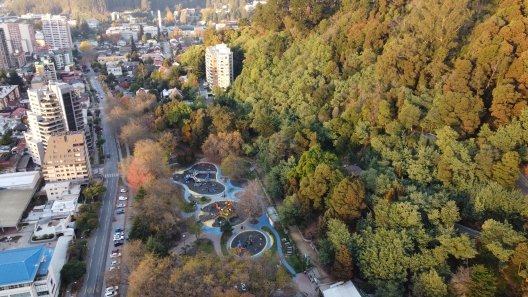 Fotografía aérea del Parque Ecuador lugar del Gran Concepción