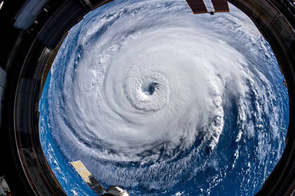 Fotografía tomada del huracán Florence por el astronauta Alexander Gerst el 12 de septiembre de 2018, desde la Estación Espacial Internacional (ISS).